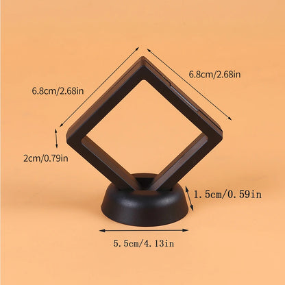 5Pcs Floating Display Case Frame Ring Necklace Earring Packaging Box Jewelry Coin Display Stand Holder