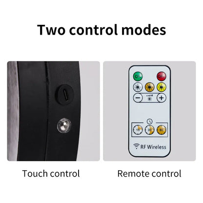 Indoor Rechargeable Wireless Moon Wall Lamp Remote Control Touch Dimming 5000Mah Night Light 